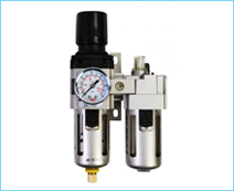 Pneumatic Frl With Metal Guard With Gauge
