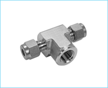 Female Branch Tees Stainless Steel Tube Compression Fittings